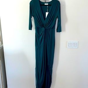 Emerald green maxi dress NWWT